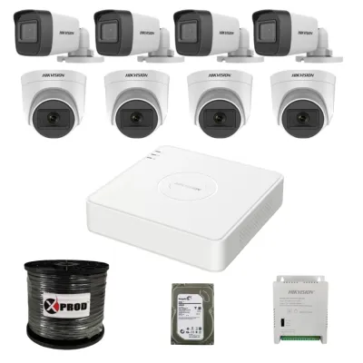 8-Channel Hikvision CCTV camera system